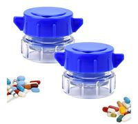 2 Pack Pill Crusher and Grinder, Pill Crusher Portable, Professional Pill Pulverizer, Tablet Crusher, Domestic for Pills, Vitamins, Tablets, Elderly, Children, Pets (Blue)