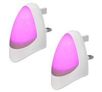 2 Pack Pink Automatic LED Night Light - Plug in & Energy Saving Dusk 2 Dawn LED Night Light