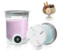 2 Pack Pint Containers Replacement for Ninja Swirl Ice Cream & Soft Serve Makers, Swirl Pints and Lids Compatible with NC700 NC701 Series, BPA-Free & Dishwasher Safe,Replacement XSK7PNTLD2
