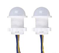 2 Pack PIR Infrared Motion Sensor Switch for 110V 240V Auto On/Off Light Control with Adjustable Time Function