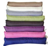 2-Pack Plain Draught Excluder Stopper Filled Cushions 90cm Long, Noise Breeze Dust Blocker, Polycotton Fabric Decorative Stopper Under Door Draft Window (Grey)