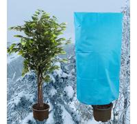 2-Pack Plant Frost Protection Covers for Outdoor Plants, Fruit Trees & Saplings - 70g Non-Woven Drawstring Garden Freeze Cover, 100x150cm Blue ((100 * 150CM)