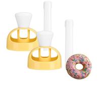 2 Pack Plastic Donut Cutters, Plastic Donut Maker Mold Fondant Cake Bread Desserts Bakery Mould DIY Doughnut Cutter with Pliers for Kitchen Baking Tool
