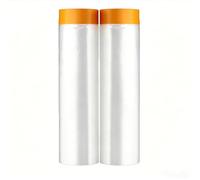 2 Pack Plastic Dust Sheet Rolls, 2M x 20M Self Adhesive Masking Film