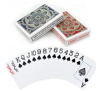 2 Pack Plastic Playing Cards Waterproof Playing Cards Giant Large Print Pack of Cards for Adults Seniors Decks of Poker Cards Set for Fun Family Card Game Party Pool Beach Travel