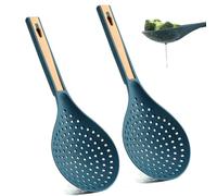 2 Pack Plastic Skimmer Spoon, Heat Proof Slotted Strainer with Clip