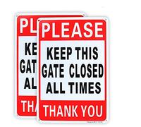 2 Pack Please Keep This Gate Closed Sign 10"x 7" .04" Aluminum Sign Rust Free Aluminum-UV Protected and Weatherproof