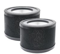 2 Pack PM501 Replacement Filter Compatible with PureMate PM501 3-in-1 Compact HEPA Air Purifier, H13 True HEPA & Activated Carbon