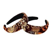 2 Pack Polyester Wide Headbands for Women, Monkey Pattern Headbands Hair Band Fashion Non Slip Hairhoop for Girls Women Hair Accessories