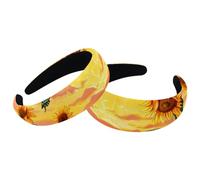 2 Pack Polyester Wide Headbands for Women, Sunflower Butterfly at Sunset Headbands Hair Band Fashion Non Slip Hairhoop for Girls Women Hair Accessories