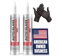 [2 Pack] Polyurethane Windshield Adhesive with Fast Curing Formula - High Bond Strength Window Sealant Compound - Easy Automotive Glass Glue - Windshield Sealant Black - Vehicle & RV Polyurethane Glue