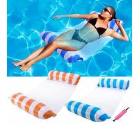 2 Pack Pool Float Water Hammock,Pool Inflatables For Adults,4 In 1 Iinflatable Pools Floats,Float Hammock For Party Summer Water Beach Lake Fun