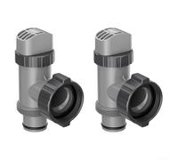 2-Pack Pool Plunger Valve Assembly Replacement for Intex 10747, Filter Pump Parts with O-Rings and Washers for 1500-4000 GPH Systems, Gray Plastic