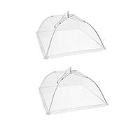 2 Pack Pop-Up Mesh Food Covers, 17 Inches Umbrella-Style Folding Mesh Food Cover Picnic Dome, Food Protector Tent Keep Out Flies, Bugs, Mosquitoes