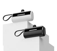 [2-Pack] Portable Charger Power Bank for iPhone,5500mAh USB C Battery Pack Travel Essentials Phone Charger Built in Cable & Foldable Stand,22.5W Fast Charging for iPhone 16/15/14,Samsung,Android