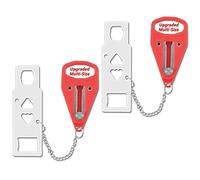 2 Pack Portable Door Lock for Hotel Travel Safety, Safe Lock for Travelling, Home Security Locks for Additional Safety and Privacy, Perfect for Hotel Home Apartment College
