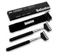 2 Pack Portable Extendable Back Scratcher, Hui Stainless Steel Telescoping Back Scratcher with Beautiful Gift Packaging