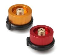 2-Pack Portable Gas Adapter for Camping Butane Canister to Screw Gas Cartridge Converter Lightweight Outdoor Stove Connector for Hiking Picnics BBQs