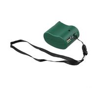 2 Pack Portable Hand Crank USB Charger, Manual Dynamo Generator Power Source with Light for Outdoor Travel Backup(green)