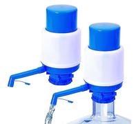 2 Pack Portable Manual Water Pump 5 Gallon, Water Jug Dispenser Bottle Pump Drinking Water Pump with an Extra Short Tube and Cap Fits Most 2-6 Gallon Water Coolers