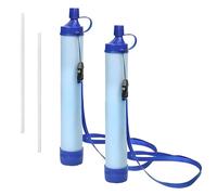 2 Pack Portable Water Filter Camping, 0.01 Micron Water Filtration System, Personal Water Filter Straw Portable, Emergency Survival Equipment Water Purification for Hiking