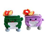 2 Pack Positive Crochet, Supportive Fire, Handmade Adorable Fire Knitting Doll, Positive Crochet Toy, Crochet Cute Stuff For Kids Aldults