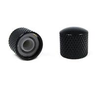 2-pack Potentiometer Knobs: Black Knurled Dome