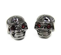 2-pack Potentiometer Knobs: Dark Chrome Skull