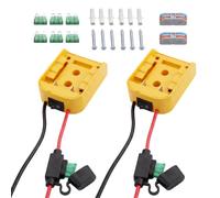 2 Pack Power Wheel Adapter for Dewalt 20V Battery Adapter with Switch | Dewalt Battery Adapter with 30A Fuse, 12AWG Wire, Power Connector for DIY, RC Car Toys and Robotics