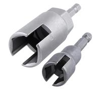 2 Pack Power Wing Nut Driver Set (2 Size 12mm,19mm) Wing Nut Drill Bit Socket Wrench Tool Set with 1/4 Quick Connect Hex Shank