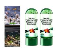 2 Pack Powerful Aquarium Water Purification Tablets, Fish Tank Cleaner, Algae Remover, Fishtank Water Purifying Agent, Aquarium Water Treatment, Portable Water Purification Tablets for Aquarium Use