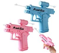 2 Pack Prank Water Gun, Prank Two-Way Water Gun, Durable Water Guns,Reverse Dual Nozzle Gun,Durable Pistol for Summer Pool Beach Party Fun Outdoor Travel (Blue & Pink)