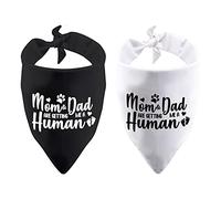 2 Pack Pregnancy Announcement Dog Bandana Mom and Dad are Getting Me a Human Dog Bandana (Getting Me a Human)