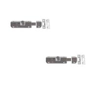 2 Pack Premium Architectural Slide Door Bolts in Satin Nickel (100x35mm) for Enhanced Security - Door Bolt Lock