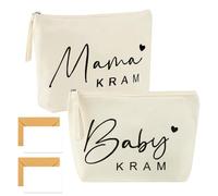 2 Pack Premium Pregnant & Baby Shower Gift Set - Cosmetic Bag with Congratulations Card, Gift Envelope & Organiser for Mum, for Mummy to Be for Birth Preparation