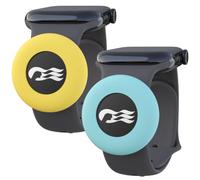 [2 Pack] Princess Cruise Medallion Watch Adapters Holder for Carnival Medallion (2024, 2025,2026),Silicone Accessory Fits Watch Wristbands, Also for Apple AirTag Cat Collar Holder,0.9,Yellow/Green