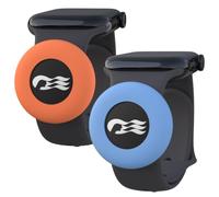 [2 Pack] Princess Cruise Medallion Watch Adapters Holder for Carnival Medallion (2024, 2025,2026),Silicone Accessory Fits Watch Wristbands, Also for Apple AirTag Cat Collar Holder,0.9,Blue/Orange