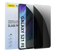 [2 Pack] Privacy Screen Protector for Samsung Galaxy S21 FE,Anti-Spy Tempered Glass Film, Fingerprint Recognition, 9H Hardness, Anti Scratch, Anti Fingerprint