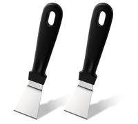 2 Pack Professional 3D Printer Scrapers - Heavy Duty Curved Blade Scrapers - Metal 3D Printer Spatula with Comfortable Handle for Removing Resin, Removing Models, Cleaning