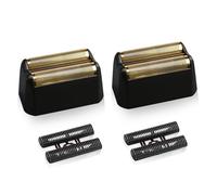 2 Pack Professional 5 Star Series Finale Shaver Replacement Foil and Cutter Bar Assembly Compatible with wahl Shaver Foil 7031-100, 7043-100 Super Close Shaving Replacement Heads，Black