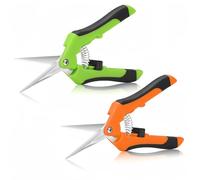 2 Pack Professional Pruning Shear Straight Tip Garden Secateurs Stainless Gardening Trimming Scissors Gardening Hand Pruner Pruning Shear for Florist Flower Harvesting Fruits Vegetables Plants