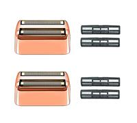 2 pack Professional Replacement Foil and Cutters for BaBylissPRO Barberology Double Foil Shaver, Compatible with BaBylissPRO Barberology FXFS2 Shaver,GoldRose Gold