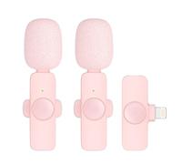 2 Pack Professional Wireless Lavalier Microphone for iPhone 17/16/15, Android Phone, Lapel Mics Plug-Play Clip on Lapel Mini Mic for YouTube, Recording, Vlog, Facebook Live