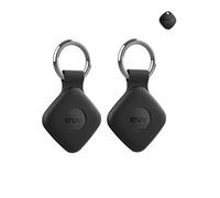 2 Pack Protective Case for ATUVOS Anti - Loss Tracker with Silicone Keychain - Durable and Stylish Cover, Waterproof, Anti - fall,Black