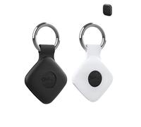 2 Pack Protective Case for eufy Security - Loss Tracker with Silicone Keychain - Durable and Stylish Cover, Waterproof, Anti - fall,Black,White