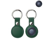 2 Pack Protective Case for Motorola Moto Tag Key Finder, yystao PU Leather Protective Case Compatible with Motorola Moto Tag, Anti-Lost Design (Green)