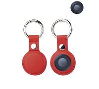 2 Pack Protective Case for Motorola Moto Tag Key Finder, yystao PU Leather Protective Case Compatible with Motorola Moto Tag, Anti-Lost Design (Red)