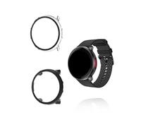 (2 Pack) Protective Case for Polar Vantage V3/Polar Vantage M3 Smartwatch, yystao Harder PC Protective Case with 9H Glass Screen Protector, Full Coverage Uniform Protection Cover, Black & Clear