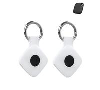 2 Pack Protective Case for Tile Mate 2022/2024 Anti - Loss Tracker with Silicone Keychain - Durable and Stylish Cover, Waterproof, Anti - fall,White