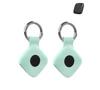 2 Pack Protective Case for Tile Mate 2022/2024 Anti - Loss Tracker with Silicone Keychain - Durable and Stylish Cover, Waterproof, Anti - fall,Light green